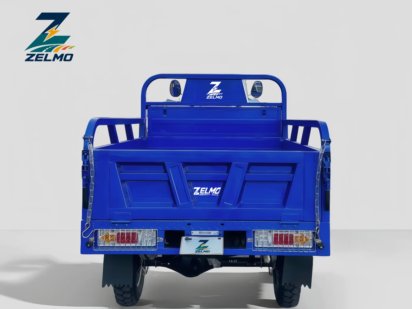 ZELMO open cargo body blue rear view