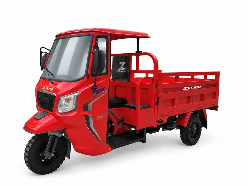 ZELMO canopy body red front three-quarter view