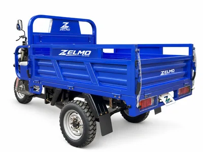 ZELMO open cargo body blue side view
