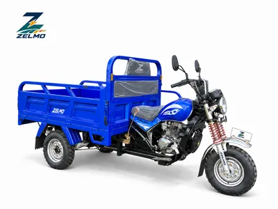 ZELMO open cargo body blue front three-quarter view