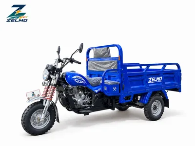 ZELMO open cargo body blue front three-quarter view