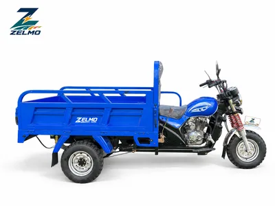 ZELMO open cargo body blue side view