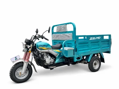 ZELMO open cargo body teal front three-quarter view