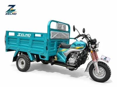 ZELMO open cargo body teal front three-quarter view