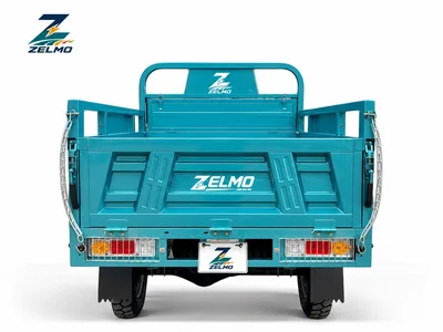 ZELMO open cargo body teal rear view