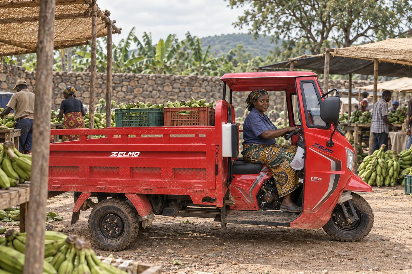 ZELMO canopy body red side view · Market deliveries