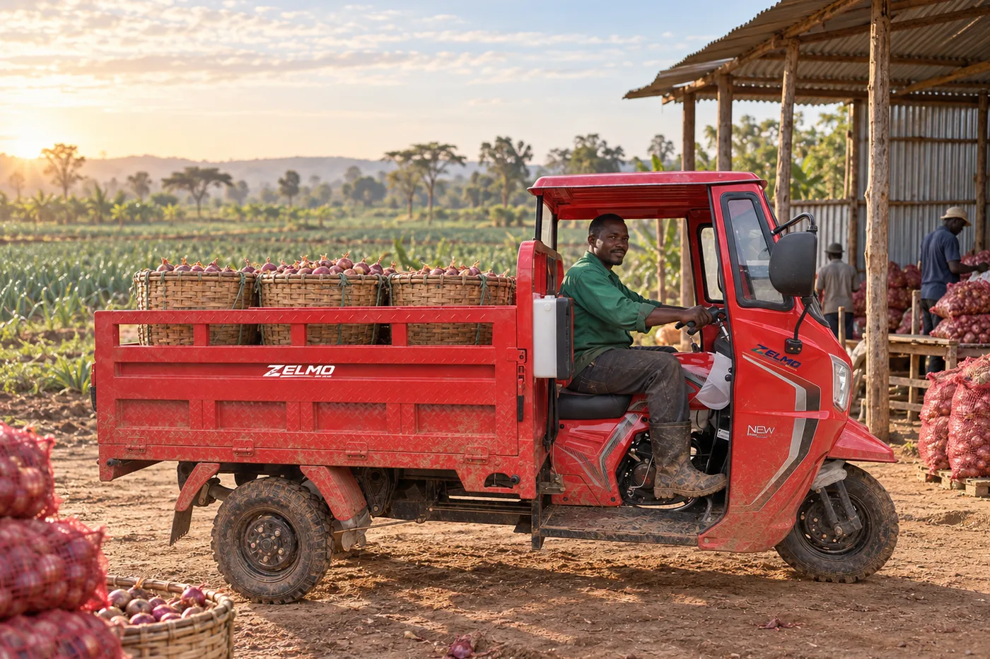 ZELMO canopy body red side view · Farm produce