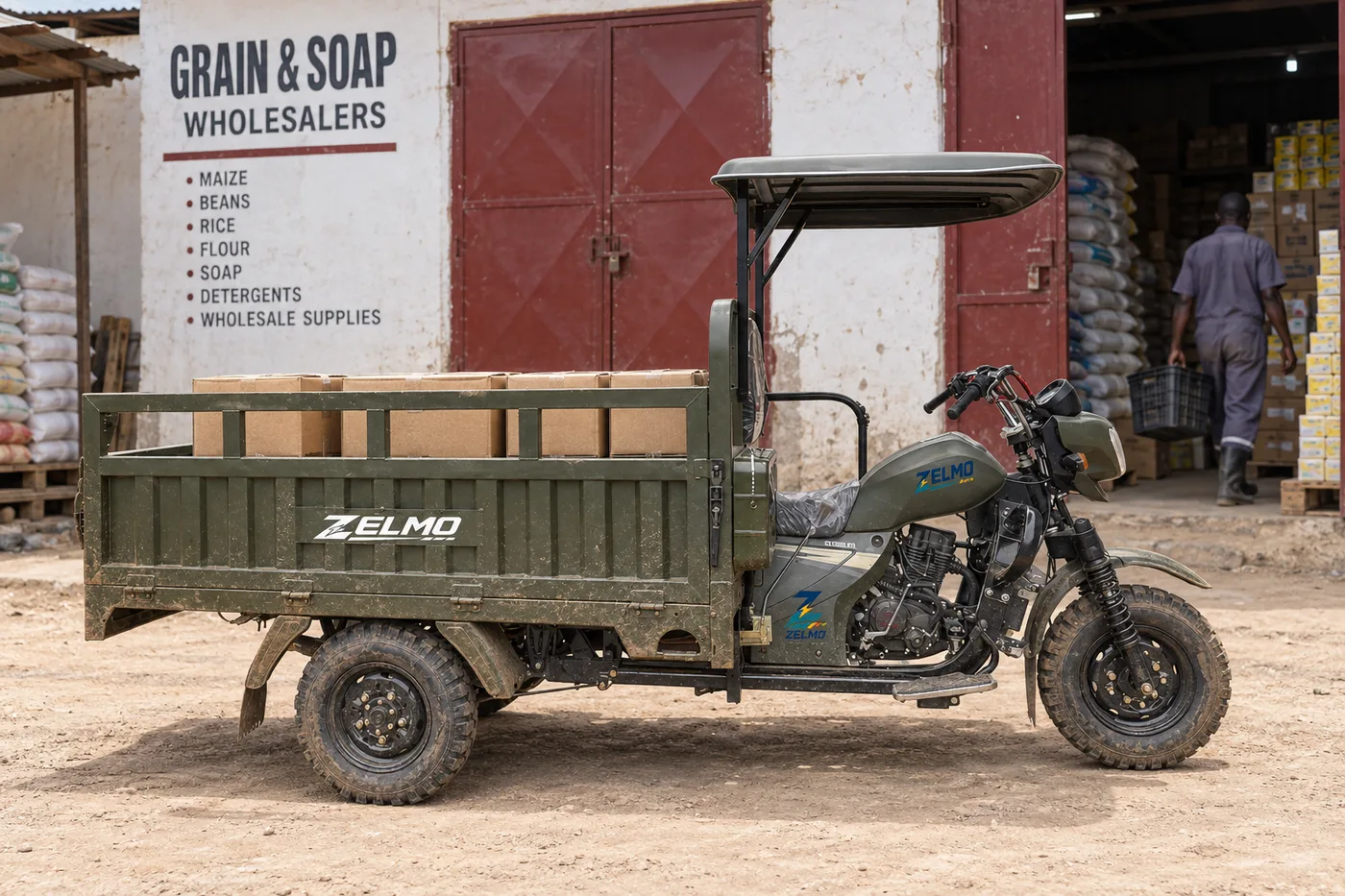 ZELMO canopy body olive side view · Shop restocking