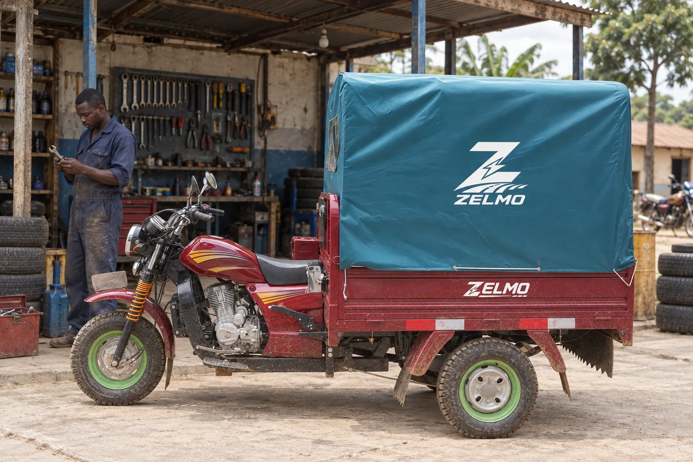 ZELMO body awaiting classification red side view · The local workshop